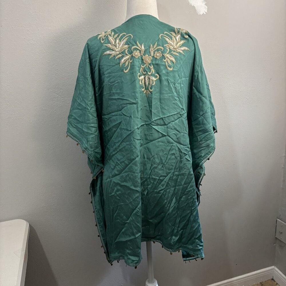 Soft Surroundings Embroidered Beaded Kimono Top Open Women Small/medium - Picture 8 of 14